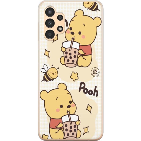 Samsung Galaxy A13 Gennemsigtig cover Nalle Pooh-stil - klassisk bjørnemotiv i en ny fortolkning