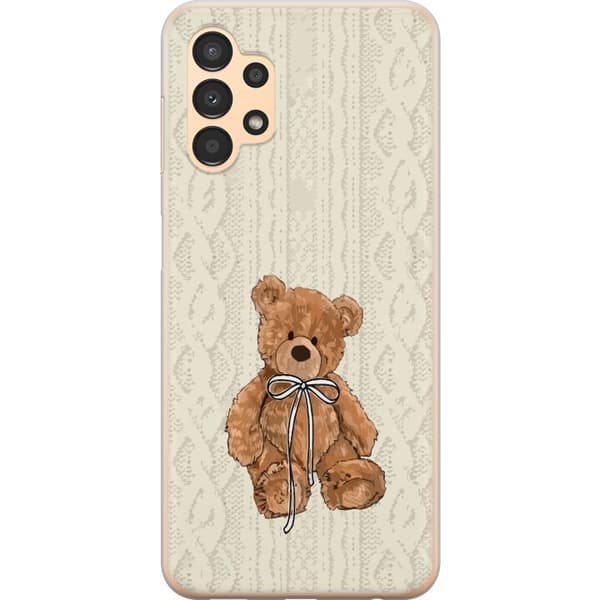 Samsung Galaxy A13 Genomskinligt Skal Liten Nalle – klassisk nalle i enkel design