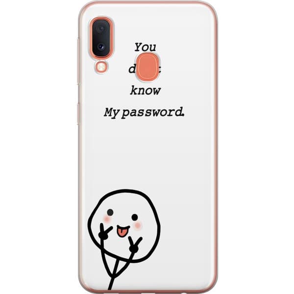 Samsung Galaxy A20e Gennemsigtig cover Du Kender Ikke Mit Adgangskode