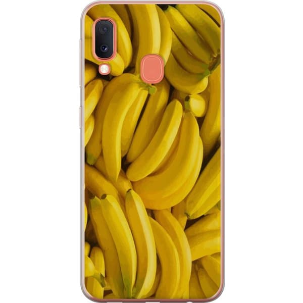 Samsung Galaxy A20e Gjennomsiktig deksel Banana mønster