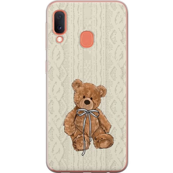 Samsung Galaxy A20e Gjennomsiktig deksel Liten Bamse – klassisk bamse i enkel design