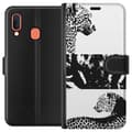 Pikkukuva 1 / 3: Samsung Galaxy A20e Lompakkokotelo Leopard Faces