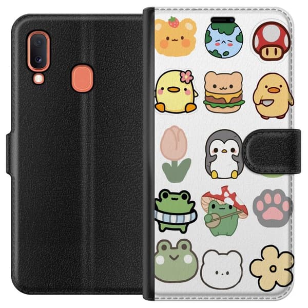 Samsung Galaxy A20e Lompakkokotelo Kawaii Friends