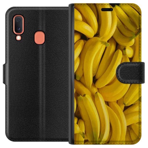Samsung Galaxy A20e Lompakkokotelo Banaani kuvio