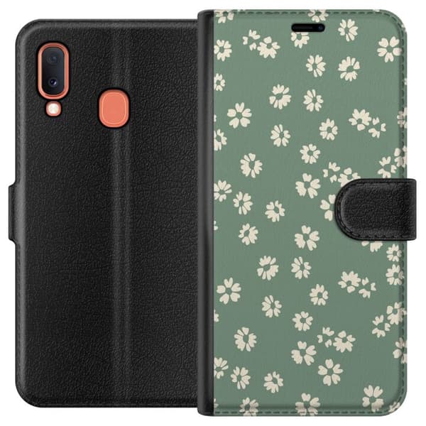 Samsung Galaxy A20e Lommeboketui Blomsterdrøm - Fargerikt Blomstermønster