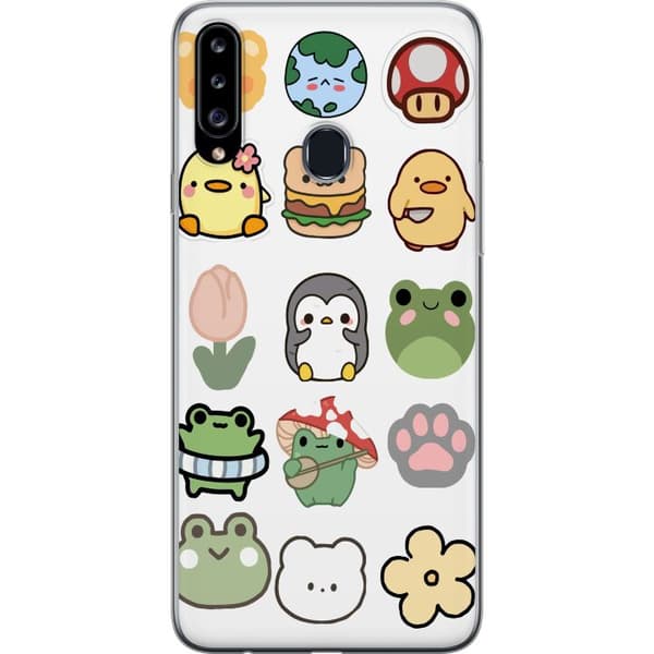 Samsung Galaxy A20s Gennemsigtig cover Kawaii Friends