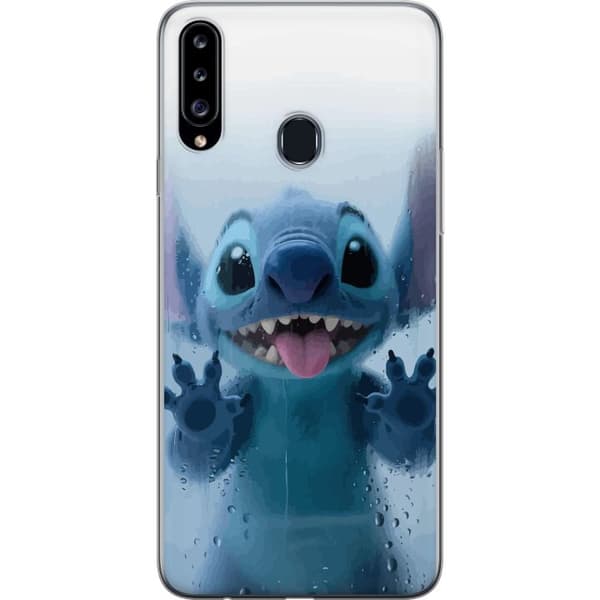 Samsung Galaxy A20s Genomskinligt Skal Stitch Window View – Stitch vid ett fönster i söt stil