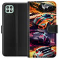 Miniatyrbild 1 av 3: Samsung Galaxy A22 5G Plånboksfodral Rally Fever – fartfyllt motiv med rallybilar