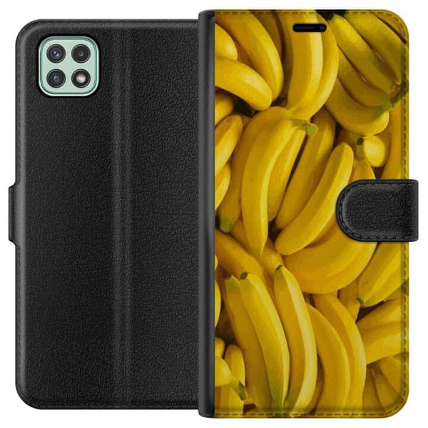 Samsung Galaxy A22 5G Lompakkokotelo Banaani kuvio
