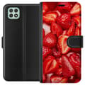 Miniatyrbild 1 av 3: Samsung Galaxy A22 5G Plånboksfodral Jordgubbsmönster – sött motiv med sommarkänsla