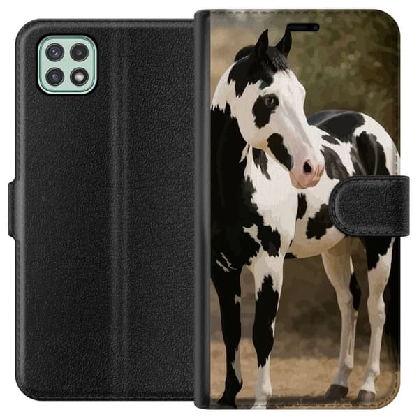 Samsung Galaxy A22 5G Lompakkokotelo Kaunis Hevonen - elegantti hevonen kuva-aihe