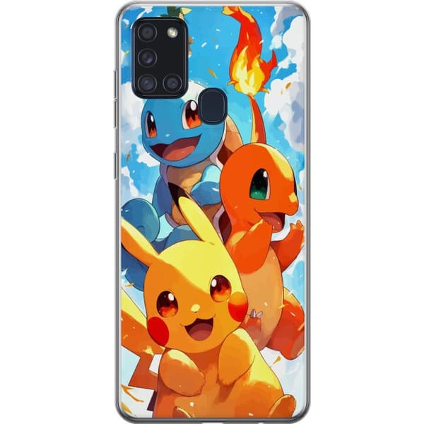 Samsung Galaxy A21s Genomskinligt Skal Pocket Creatures – inspirerat av Pokémon utan att nämna namnet