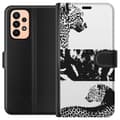 Miniatyrbild 1 av 3: Samsung Galaxy A23 Plånboksfodral Leopard Faces – trendigt mönster med leopardansikten