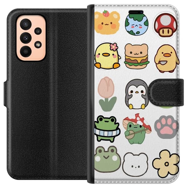 Samsung Galaxy A23 Plånboksfodral Kawaii Friends – söta figurer i japansk stil