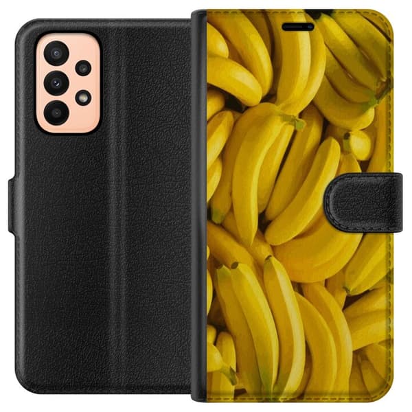 Samsung Galaxy A23 Lommeboketui Banana mønster
