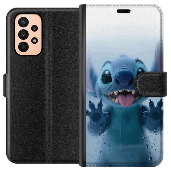 Samsung Galaxy A23 Plånboksfodral Stitch Window View – Stitch vid ett fönster i söt stil