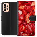 Miniatyrbild 1 av 3: Samsung Galaxy A23 Plånboksfodral Jordgubbsmönster – sött motiv med sommarkänsla