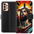 Miniatyrbild 1 av 3: Samsung Galaxy A23 Plånboksfodral Jesus & Kort – religiöst motiv med djup symbolik