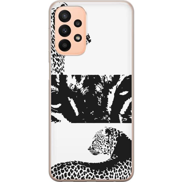 Samsung Galaxy A23 Gennemsigtig cover Leopard Faces