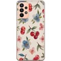 Miniatyrbillede 1 af 3: Samsung Galaxy A23 Gennemsigtig cover Bær & Blomster - mønster med blå blomster og skovbær