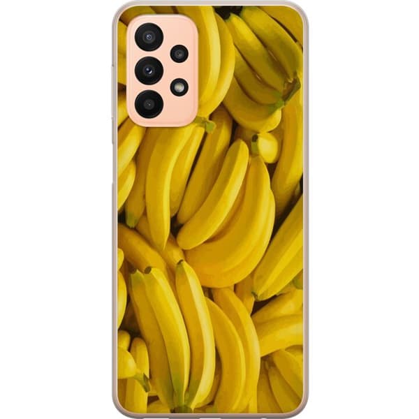 Samsung Galaxy A23 Gennemsigtig cover Banan mønster