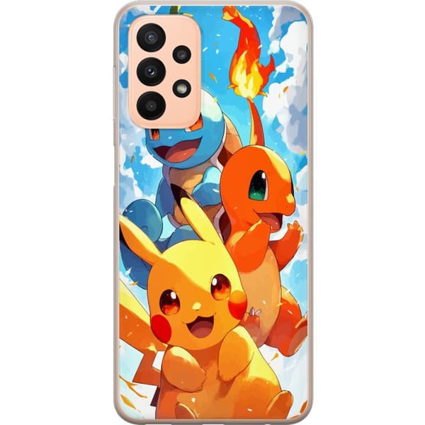 Samsung Galaxy A23 Genomskinligt Skal Pocket Creatures – inspirerat av Pokémon utan att nämna namnet