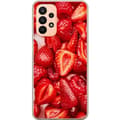 Miniatyrbild 1 av 3: Samsung Galaxy A23 Genomskinligt Skal Jordgubbsmönster – sött motiv med sommarkänsla