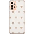 Miniatyrbillede 1 af 3: Samsung Galaxy A23 Gennemsigtig cover Teddybaggrund - søde teddybjørne mod en blød baggrund