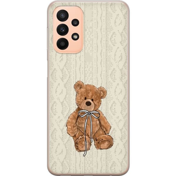 Samsung Galaxy A23 Genomskinligt Skal Liten Nalle – klassisk nalle i enkel design