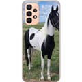 Miniatyrbillede 1 af 3: Samsung Galaxy A23 Gennemsigtig cover Hestemagi - stiliseret hest i en rolig farveskala