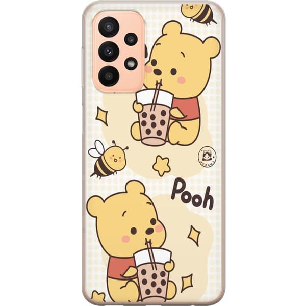 Samsung Galaxy A23 5G Genomskinligt Skal Nalle Pooh Style – klassiskt björnmotiv i ny tolkning