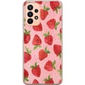 Miniatyrbillede 1 af 3: Samsung Galaxy A23 5G Gennemsigtig cover Jordbærdrømme - Retro-stil jordbærmønster