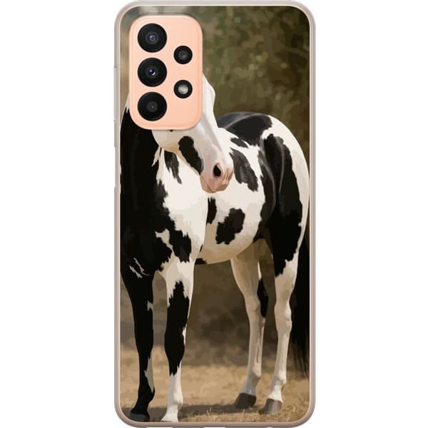 Samsung Galaxy A23 5G Gennemsigtig cover Smuk Hest - elegant illustration af hestemotiv