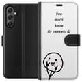 Miniatyrbild 1 av 3: Samsung Galaxy A24 4G Plånboksfodral You Don’t Know My Password – edgy textmotiv med attityd