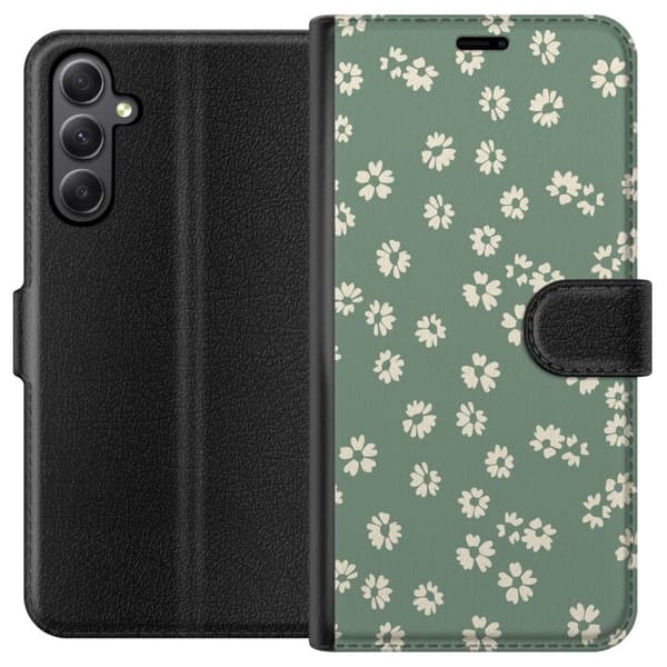 Samsung Galaxy A24 4G Tegnebogsetui Blomsterdrøm - Farverigt Blomstermønster