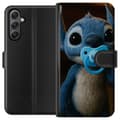 Miniatyrbillede 1 af 3: Samsung Galaxy A24 4G Tegnebogsetui Stitch & Napp - babytema med sød karakter