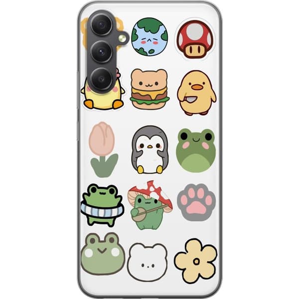 Samsung Galaxy A24 4G Genomskinligt Skal Kawaii Friends – söta figurer i japansk stil