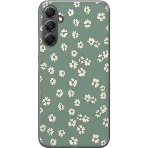 Samsung Galaxy A24 4G Gennemsigtig cover Blomsterdrøm - Farverigt Blomstermønster