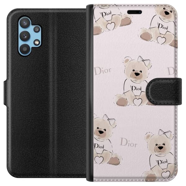 Samsung Galaxy A32 5G Lommeboketui Teddy Dior Vibes - luksuriøs teddybjørn i motestil
