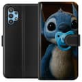 Miniatyrbillede 1 af 3: Samsung Galaxy A32 5G Tegnebogsetui Stitch & Napp - babytema med sød karakter