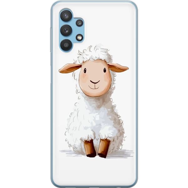Samsung Galaxy A32 5G Gennemsigtig cover Sødt Lamm - tegneseriestil til børn og babyprodukter