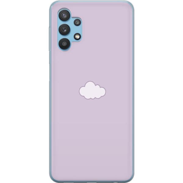 Samsung Galaxy A32 5G Läpinäkyvä kuori Lila Pilvi - minimalistinen pilvi lila taustalla