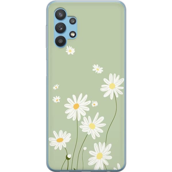 Samsung Galaxy A32 5G Gennemsigtig cover Præstekraver - blomstret mønster i svensk sommerstil