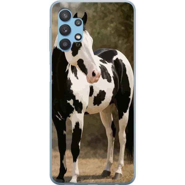 Samsung Galaxy A32 5G Gennemsigtig cover Smuk Hest - elegant illustration af hestemotiv