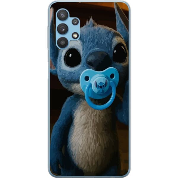 Samsung Galaxy A32 5G Gennemsigtig cover Stitch & Napp - babytema med sød karakter