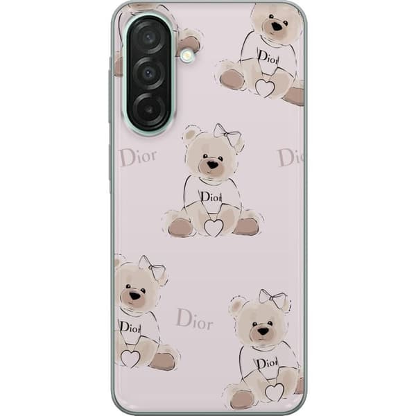 Samsung Galaxy A26 Läpinäkyvä kuori Teddy Dior Vibes - ylellinen nalle muotityyliin