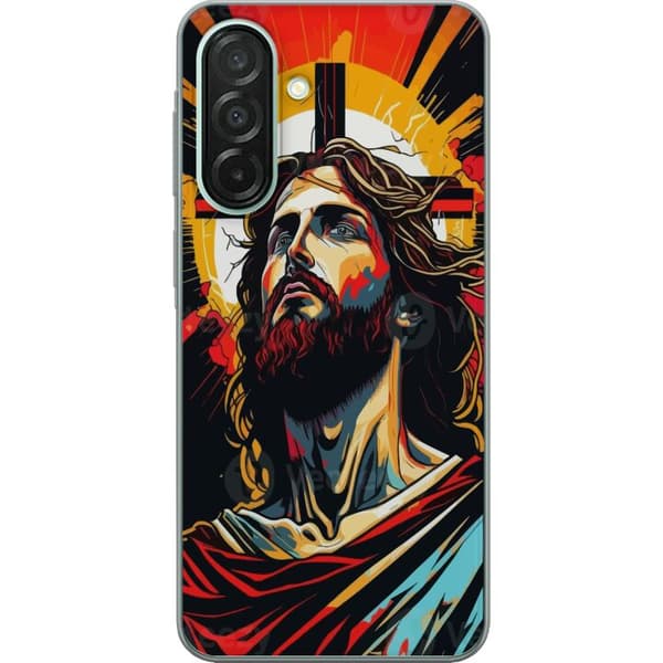 Samsung Galaxy A26 Läpinäkyvä kuori Jeesus ja Kortti - uskonnollinen motiivi syvällä symboliikalla