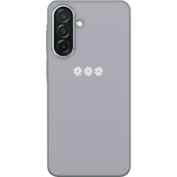 Samsung Galaxy A26 Läpinäkyvä kuori Lila Blomminimalismi - tyylikäs kukkakuva lila taustalla