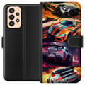 Miniatyrbillede 1 af 3: Samsung Galaxy A33 5G Tegnebogsetui Rallyfeber - fartfyldt motiv med rallybiler