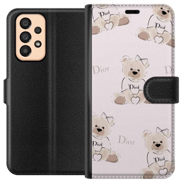 Samsung Galaxy A33 5G Tegnebogsetui Teddy Dior Vibes - luksuriøs bamse i modetil